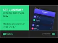 Interactive and Animated Views Models and Views in Qt Quick