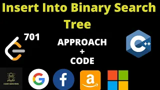 Insert into a Binary Search Tree Leetcode Leetcode 701 Leetcode october challenge