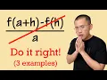 How to find the difference quotient