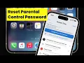 How To Reset Parental Control Password on iPhone Screen Time Passcode