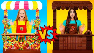 Nastya dan Evelyn mencoba tantangan memasak yang seru
