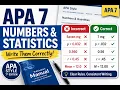 APA 7th Edition How to Write Numbers Decimals and Statistics