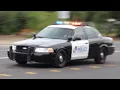 Modesto Police K9 Unit and Crown Vic Responding Code 3 with Air Horn