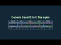 How to Decode Base32-encoded Data in C