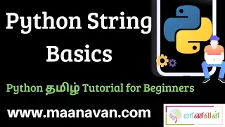Python String Basics Python Tamil Tutorial for Beginners