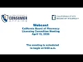 California State Board of Pharmacy - Licensing Committee Meeting