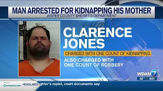 Jasper Co man arrested for kidnapping his mother sheriff says