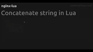 Concatenate string in Lua