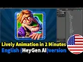 Lively Animation in 2 Minutes Spine 2D English Version HeyGen