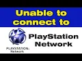 Unable to connect to playstation network Is playstation network maintenance