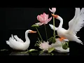 How to Make Radish Swan Fruit and Vegetable Carving Vegetable Craft Design