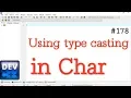 Write a program for show Implicit type casting char to int