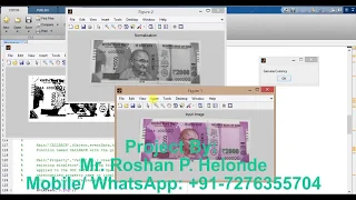 Matlab code for Fake Currency Detection using Image Processing