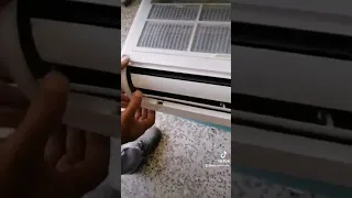 طريقة فك غطاء مكيف مجزء القطعة الداخلية 