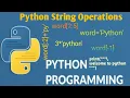 - Python String Operation Python tutorial for Beginner Tek Solutions