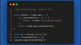 Javascript Lesson ES6 Destructuring Assignment