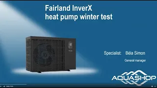 Download Fairland InverX heat pump - pool heating test in winter conditions MP3