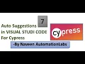 How to get Cypress IntelliSense Auto Suggestions for Cypress API in Visual Studio Code - Part