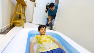 عبودي أخذ مسبح ساره شوفوا كيف !!!!