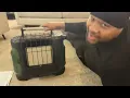 Dyna-Glo Grab N Go XL 18 000 BTU Propane Heater Unboxing Setup Usage