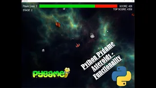 Asteroids - Adding Asteroid Functionality and Animations Python Pygame Coding Walkthrough