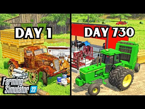 Download MP3 I Spent 2 Years Building An $2,000,000 Farm from $0 And A Truck? | Farming Simulator 22