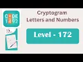 Cryptogram Level 172 Cryptogram Letters and Numbers Answers