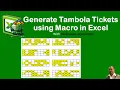 How to easily create Tambola Tickets in Excel VBA Macro