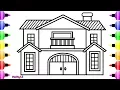 How to Draw House Step by Step Cute Art Coloring Book