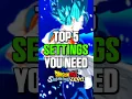 Top 5 SETTINGS You NEED in Dragon Ball Sparking Zero