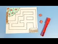 Cardboard magnetic maze game for preschoolers