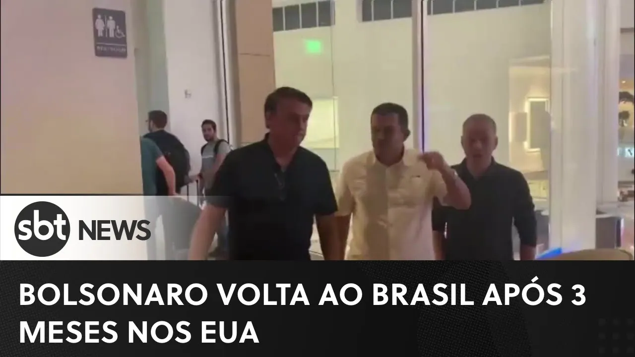 Bolsonaro embarca nos Estados Unidos para voltar ao Brasil após 3 meses | #SBTNewsnaTV (30/03/23)