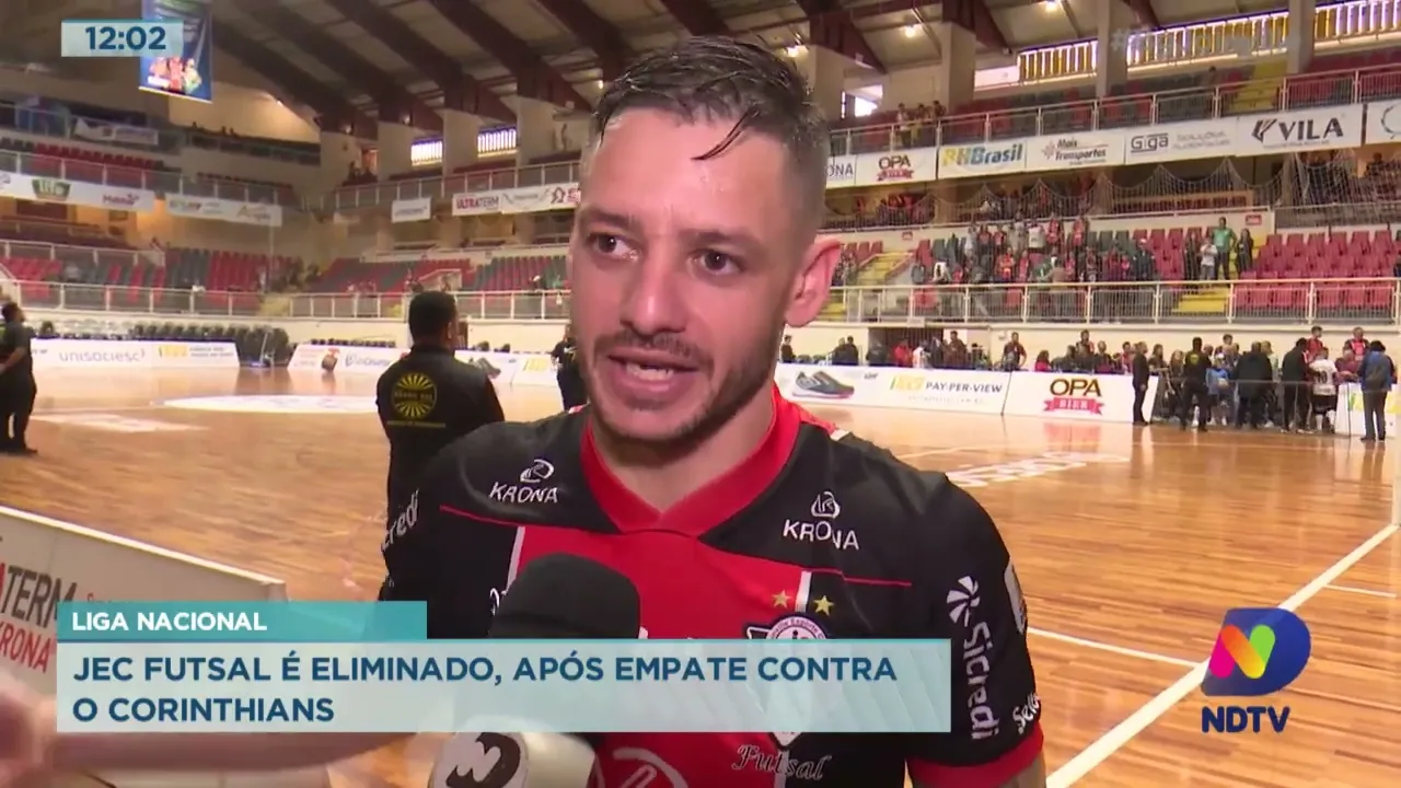 Liga Nacional: JEC Futsal é eliminado, após empate contra o Corinthians