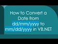 How to Convert a Date from yyyy to yyyy in VB NET