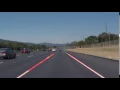 Lane detection on road with white lane markers