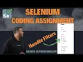 Selenium Coding Challenge Filter Handling - ECommerce Shopping Application