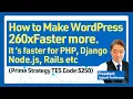 How to Make WordPress Django PHP Node js Ruby on Rails application 260x Faster