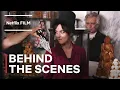 Persuasion On Set with Dakota Johnson and Henry Golding Netflix