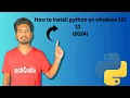 how to install python on windows 2024 1 2 python course