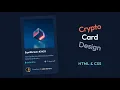 Crypto Card using Pure CSS Responsive Card Layout HTML CSS CodeEra