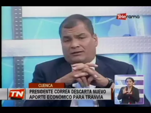 Presidente Correa descarta nuevo aporte económico para tranvía