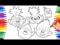 TROLLS WORLD TOUR 2020 - DRAWING AND COLORING TROLLS FACES