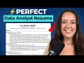 How to Write a PERFECT Data Analyst Resume To Get a Job