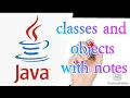 CLASSES AND OBJECTS IN JAVA WITH NOTES HINDI