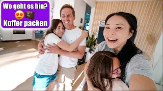 Koffer packen 😍🧳 Wo geht es hin? Große Überraschung! Sommerferien Urlaub VLOG Mamiseelen