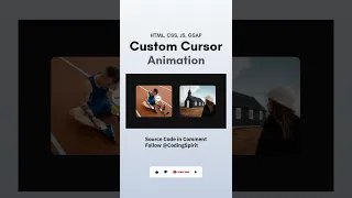 Custom Cursor Animation Using HTML CSS JavaScript GSAP