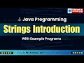 Strings Introduction with Example Programs Core Java Telugu Tutorials