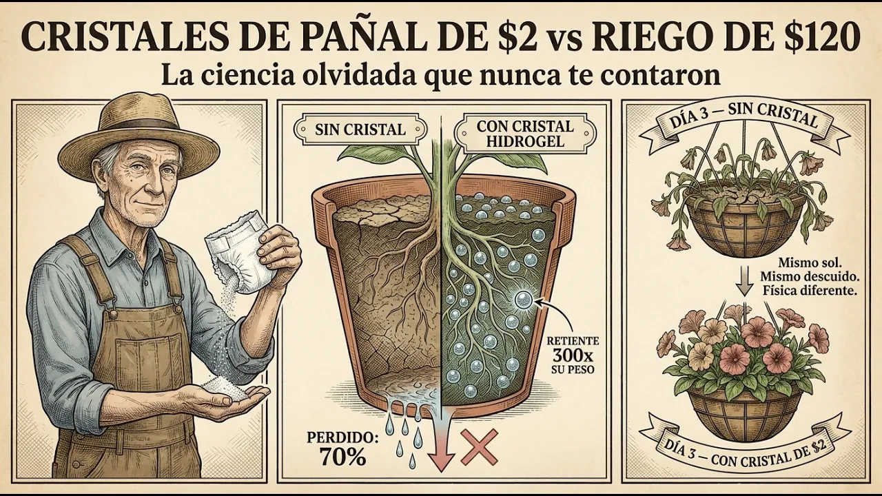 Un cristal de pañal de bebé de 2 $ supera a un sistema de riego de 120 $ — Aquí está la ciencia