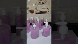 طريقة صناعة ٥لتر صابون سائل لليدين هاند ووش والمقادير في صندوق الوصف 