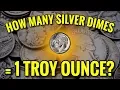 How Many 90 Silver Dimes Make 1 Troy Ounce Constitutional Coin Stacking